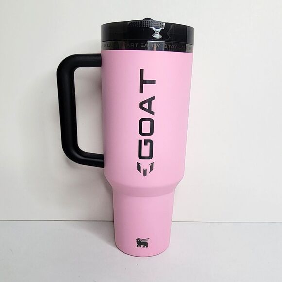 MESSI GOAT PINK X STANLEY Quencher Protour Flip Straw 40 oz Tumbler NEW IN BOX - Picture 3 of 11